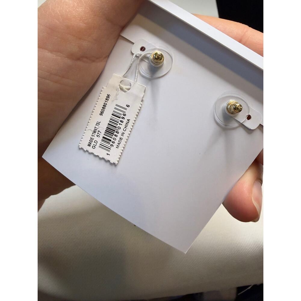 Kendra Scott Masie Statement Tassel Drop Earrings White Gold NEW - Picture 3 of 4